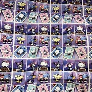 SPECIAL 1 Yard HELLO KITTY and Friends Tarot Card Theme Cotton Fabric BTY